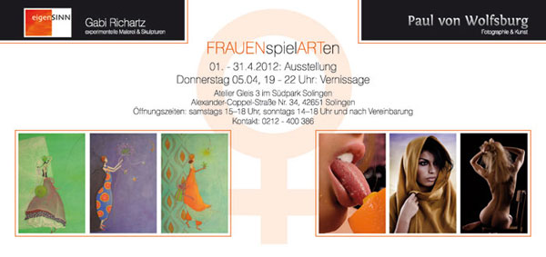 Flyer: Ausstellung FRAUENspielARTen, Solinten